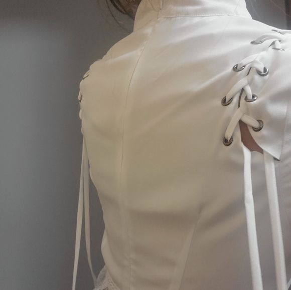 White Lace Blouse - Picture 2 of 4